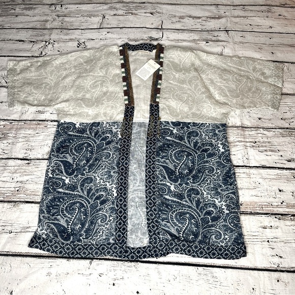 Soft Surroundings Open Front Beaded Kimono Jacket Size S/M - Picture 1 of 11